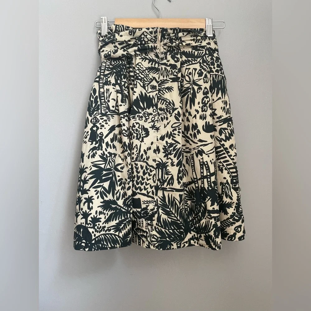 ❤️SOLD Corey Lynn Carter Anthropologie Tropical Vacation Painterly Cotton Skirt - Picture 13 of 15